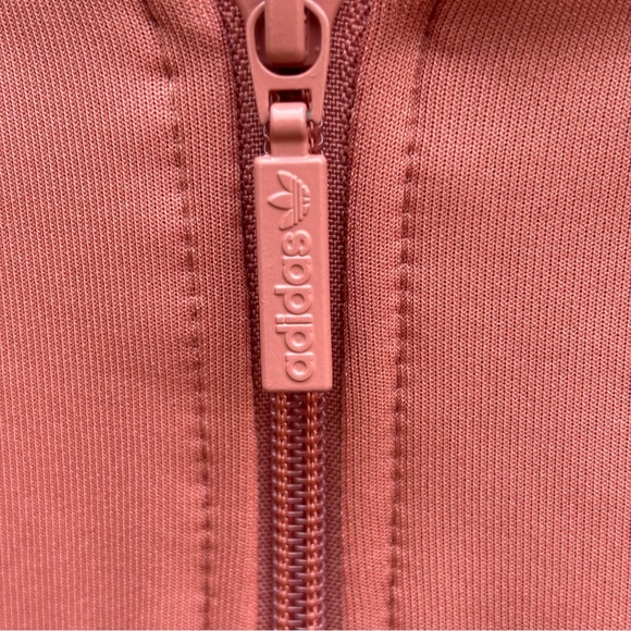 Adidas Women’s NWOT XS Pink Zip-up Track Jacket  Zipper Close Pockets Coral - Picture 4 of 8